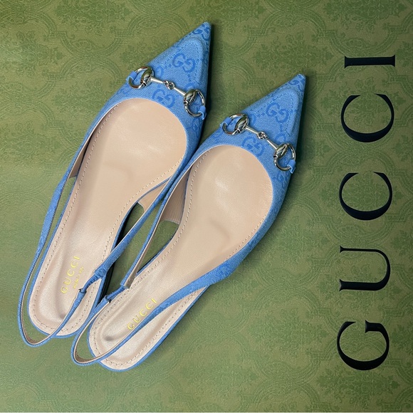 SOLD! NWT Gucci flats sandals slingback size 39 - Picture 2 of 9